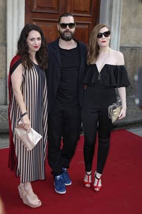 Rea Garvey mit Ehefrau Josephine und Gast bei der Michalsky StyleNite Perspektive auf der Mercedes-Benz Fashion Week Berlin Spring Summer 2017. Berlin, 01.07.2016 Foto:xS.xGabschx xFuturexImage