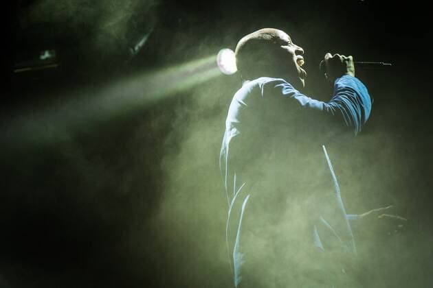 Oxmo Puccino performing on stage on day one of the Couleur Cafe music festival at the Tour & Taxis site in Brussels, Friday 01 July 2016. The 27th edition of the festival is taking place from 1 to 3 Jult.  AURORExBELOT 04884194
