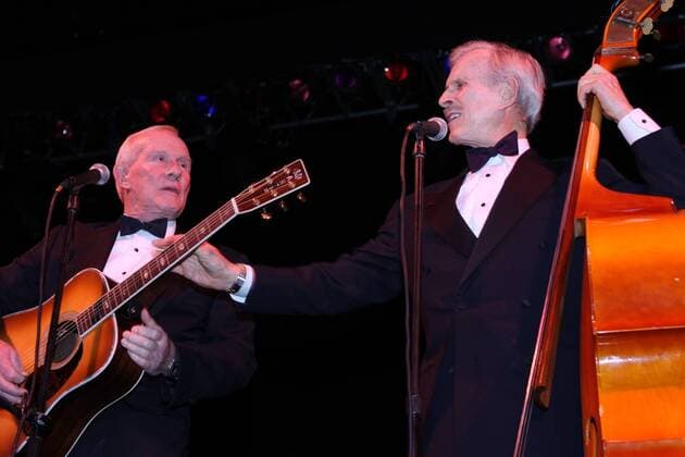 Feb 20, 2010 - Indio, California, USA - The Smothers Brothers perform live to benifit the Barbara Sinatra Children s Hospital during the Frank Sinatra Starkey Hearing Foundation Celebrity Invitational . The event, which included 3 days of parties, a fashion show, and golf, took place at the Fantasy Springs Resort Casino. DICK and TOM SMOTHERS, left. - ZUMAa07_