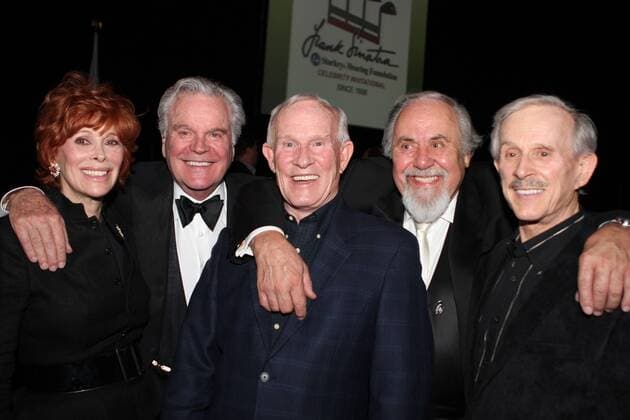 Feb 20, 2010 - Indio, California, USA - The Smothers Brothers perform live to benifit the Barbara Sinatra Children s Hospital during the Frank Sinatra Starkey Hearing Foundation Celebrity Invitational . The event, which included 3 days of parties, a fashion show, and golf, took place at the Fantasy Springs Resort Casino. DICK and TOM SMOTHERS talked after their show with, ROBERT WAGNER and his Wife JILL ST. JOHN. - ZUMAa07_