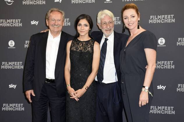 Christian Ude, Pegah Ferydoni, Stephane Tchalgadjieff und Diana Iljine bei der Preisverleihung auf dem 34. Filmfest München 2016 im Festivalzentrum Gasteig. München, 02.07.2016 Foto:xP.xSchönbergerx xFuturexImage
