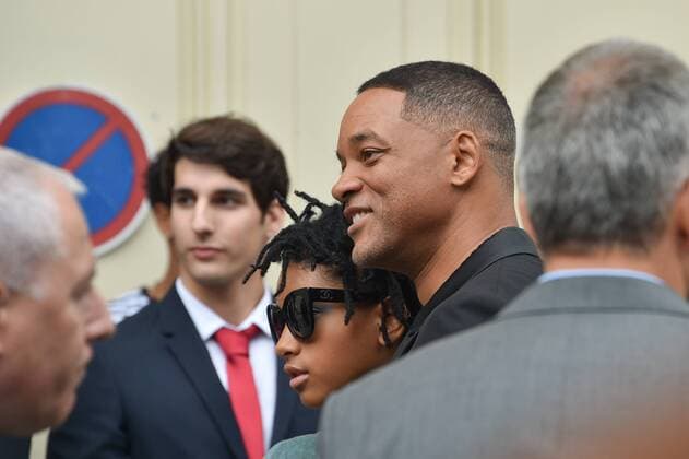 Will Smith and daughter Willow Smith - Defile Chanel - Fashion Week haute couture - Paris - 05 07 2016 LionelUrman Panoramic 