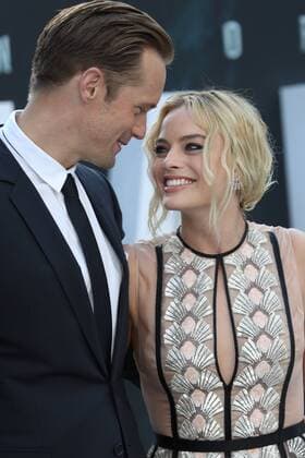 . 05 07 2016. London, United Kingdom. Alexander Skarsgard and Margot Robbie arriving for The Legend of Tarzan premiere in London.  xStephenxLockx xi-Imagesx IIM-13090-0019