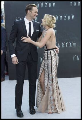 . 05 07 2016. London, United Kingdom. Tarzan and Jane... Alexander Skarsgard and Margot Robbie arriving at The Legend of Tarzan premiere in London.  xStephenxLockx xi-Imagesx IIM-13090-0039