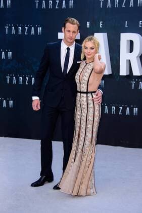 . 05 07 2016. London, United Kingdom. Alexander Skarsgard and Margot Robbie attend the European Premiere Of The Legend Of Tarzan.  xChrisxJosephx xi-Imagesx IIM-13088-0036