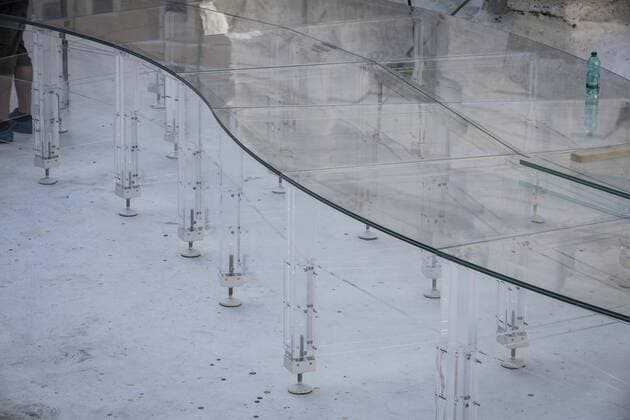 Rome, Trevi Fountain installation fashion show of Fendi  Roma