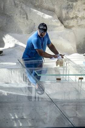 Rome, Trevi Fountain installation fashion show of Fendi  Roma