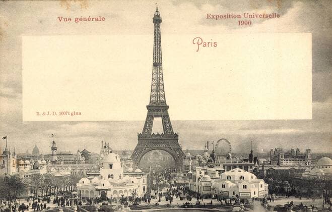 Paris, Weltausstellung 1900, Tour d Eiffel, Vue générale !AUFNAHMEDATUM GESCHÄTZT!
