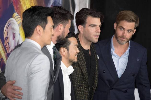 Australia: Star Trek Beyond Premiere in Sydney (L-R) John Cho, Karl Urban, Justin Lin, Zachary Quinto and Chris Pine on the red carpet at the Star Trek Beyond Premiere at Hoyts Entertainment Quarter on July 07, 2016 in Sydney, Australia. Star Trek Beyond is the latest sequel in the Star Trek franchise created by Gene Roddenberry and directed by Justin Lin. FOR EDITORIAL USE ONLY.Pacific Press Agency  HughxPeterswald