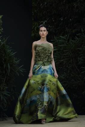 July 9, 2016 - Rome, Italy - Model on the catwalk for the Duch fashion designer ADDY VAN DEN KROMMENACKER at AltaRoma Fashion Week in Rome. Rome Italy - ZUMAi15_