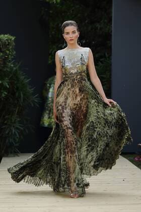 July 9, 2016 - Rome, Italy - Model on the catwalk for the Duch fashion designer ADDY VAN DEN KROMMENACKER at AltaRoma Fashion Week in Rome. Rome Italy - ZUMAi15_