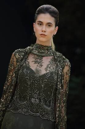 July 9, 2016 - Rome, Italy - Model on the catwalk for the Duch fashion designer ADDY VAN DEN KROMMENACKER at AltaRoma Fashion Week in Rome. Rome Italy - ZUMAi15_