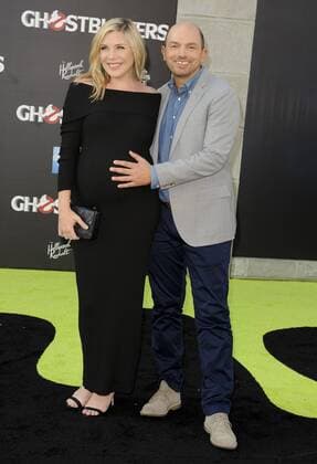 Paul Scheer & wife June Diane Raphael GHOSTBUSTERS FILM PREMIERE Hollywood Patrick Rideaux PicturePerfect