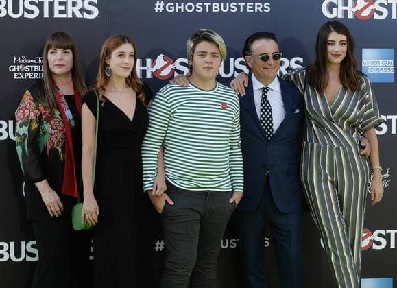 Cast member Andy Garcia and his wife Marivi Lorido Garcia (L) and their children attends the premiere of the motion picture comedy Ghostbusters at TCL Chinese Theatre in the Hollywood section of Los Angeles on July 9, 2016. Storyline: 30 years after Ghostbusters took the world by storm, the beloved franchise makes its long-awaited return. Director Paul Feig brings his fresh take to the supernatural comedy, joined by some of the funniest actors working today.  LAP2016070943 JIMxRUYMEN