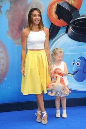 English media personality Michelle Heaton and daughter attending the UK Gala Screening of Finding Dory , at London s Odeon Leicester Square. July 10th 2016  TSTx162217