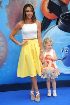English media personality Michelle Heaton and daughter attending the UK Gala Screening of Finding Dory , at London s Odeon Leicester Square. July 10th 2016  TSTx162217