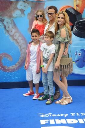 English media personality Stacey Solomon and her actor partner Joe Swash and family attending the UK Gala Screening of Finding Dory , at London s Odeon Leicester Square. July 10th 2016  TSTx162217