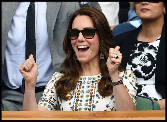 . 10 07 2016. London, United Kingdom. Wimbledon Tennis Championships 2016-Day Thirteen. The Duke and Duchess and Duchess of Cambridge the moment Andy Murray Wins The Men s Final on Centre Court, v Milos Raonic in the Wimbledon Tennis Championships 2016,  xAndrewxParsonsx xi-Imagesx IIM-13130-0107