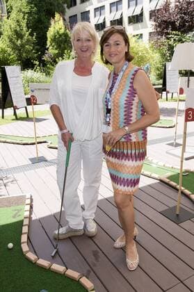 Ulla Kock am Brink und Sandra Maischberger beim 2. i31 Berlin Minigolf-Cup 2016 im Boutique Hotel i31. Berlin, 10.07.2016 Foto:xFredericx xFuturexImage