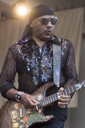July 10, 2016 - Chicago, IL, USA - Thousands gathered in Grant Park, Chicago on Sunday, July 10th, to see the final concert of the popular Taste of Chicago Festival. Sheila E got the crowd moving to her beat. She later joined the Isley Brothers during their performance. The audience was literally dancing in the aisles as some of the oldies were played. Pictured: Ernie Isley Chicago USA - ZUMAh86_