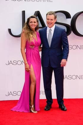 . 11 07 2016. London, United Kingdom. Luciana Barroso and Matt Damon attend the European Premiere of Jason Bourne.  xChrisxJosephx xi-Imagesx IIM-13140-0026