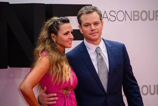 . 11 07 2016. London, United Kingdom. Luciana Barroso and Matt Damon attend the European Premiere of Jason Bourne.  xChrisxJosephx xi-Imagesx IIM-13140-0029