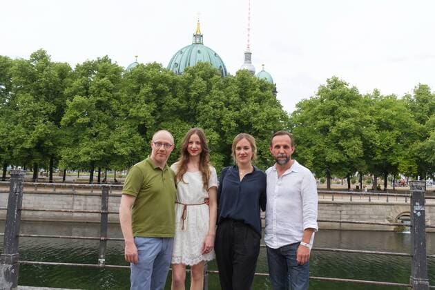 Simon Schwarz, Sandra von Ruffin, Annina Hellenthal und Gotthard Lange - Premiere Der Traum von Olympia - Die Nazi-Spiele von 1936 im Zeughaus in Berlin am 11.07.2016. Premiere Der Traum von Olympia - Die Nazi-Spiele von 1936
