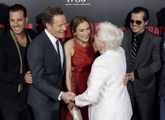 Bryan Cranston, Diane Kruger, Olympia Dukakis, and John Leguizamo arrive on the red carpet at The Infiltrator New York premiere at AMC Loews Lincoln Square Theater on July 11, 2016 in New York City.  NYP20160711167 JOHNxANGELILLO