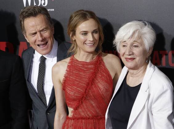 Bryan Cranston, Diane Kruger and Olympia Dukakis arrive on the red carpet at The Infiltrator New York premiere at AMC Loews Lincoln Square Theater on July 11, 2016 in New York City.  NYP20160711168 JOHNxANGELILLO