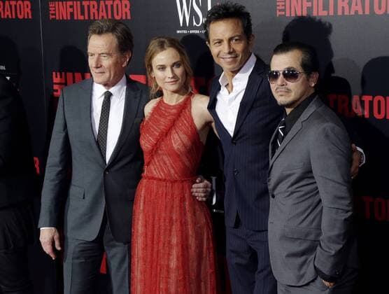 Bryan Cranston, Diane Kruger, Benjamin Bratt, and John Leguizamo arrive on the red carpet at The Infiltrator New York premiere at AMC Loews Lincoln Square Theater on July 11, 2016 in New York City.  NYP20160711169 JOHNxANGELILLO
