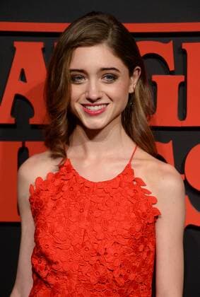 Cast member Natalia Dyer attends Netflix s supernatural mystery thriller Stranger Things at Mack Sennett Studios in Los Angeles on July 11, 2016. Storyline: A strange town where everyone knows everyone Is subject to a peculiar incident. The town then undergoes a state of panic, before the government becomes involved.  LAP2016071110 JIMxRUYMEN