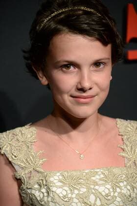 Cast member Millie Brown attends Netflix s supernatural mystery thriller Stranger Things at Mack Sennett Studios in Los Angeles on July 11, 2016. Storyline: A strange town where everyone knows everyone Is subject to a peculiar incident. The town then undergoes a state of panic, before the government becomes involved.  LAP2016071115 JIMxRUYMEN