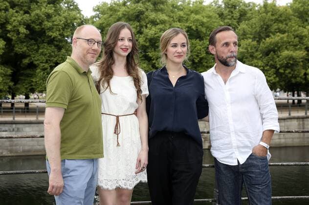 Simon Schwarz, Sandra von Ruffin, Annina Hellenthal und Gotthard Lange bei der Premiere des ARD Dokudramas Der Traum von Olympia - Die Nazi-Spiele von 1936 im Zeughauskino. Berlin, 11.07.2016 Foto:xS.xGabschx xFuturexImage