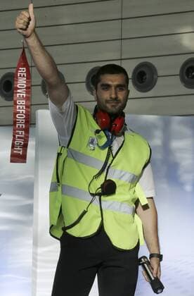 MOSCOW REGION, RUSSIA - JULY 12, 2016: The 2016 DME Runway fashion show marking International Flight Attendant Day at Domodedovo International Airport. Mikhail Metzel TASS  TS029C30