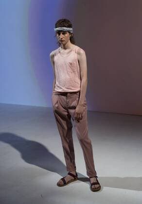 New York Fashion Week - Zachary Prell Modenschau New York Fashion week mens Spring Summer 2017 Model shows off dress by Zachary Prell during New York Fashion week mens Spring Summer 2017 at Skylight Clarkson  LevxRadin