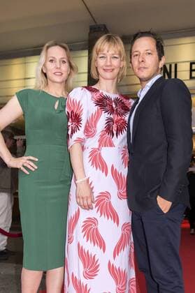 Hadewych Minis, Sandra Hüller und Trystan Pütter bei der Berlin Premiere des Kinofilms Toni Erdmann im Kino International. Berlin, 13.07.2016 Foto:xK.xWernerx xFuturexImage