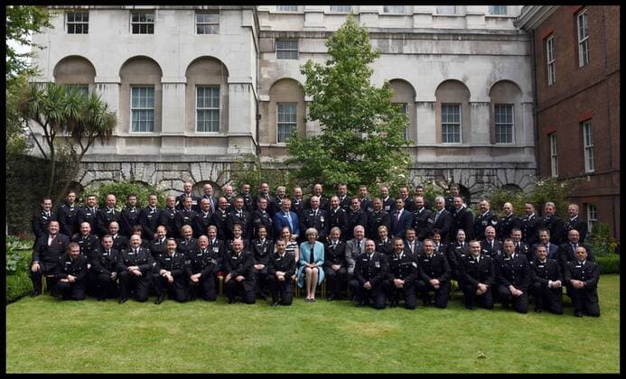. 14 07 2016. London, United Kingdom. Prime Minister- Police Bravery Awards. The Prime Minister Theresa May host a reception for the Police Bravery Award in the Garden of No10 Downing Street.  xAndrewxParsonsx xi-Imagesx IIM-13174-0008