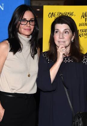 July 14, 2016 - Los Angeles, California, U.S. - Courteney Cox & Nanci Ryder arrives for the premiere of the film Gleason at Regal Cinemas LA Live. Los Angeles U.S. - ZUMAo05_