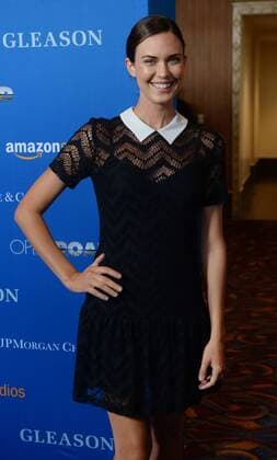 Actress Odette Annable attends the motion picture documentary Gleason at Regal L.A. Live in Los Angeles on July 14, 2016. Storyline: At the age of 34, Steve Gleason was diagnosed with ALS. Doctors gave the former NFL defensive back and New Orleans hero two to five years to live. So that is what Steve chose to do - LIVE: with purpose, for his newborn son, for his wife, and to help others with his disease.  LAP2016071418 JIMxRUYMEN