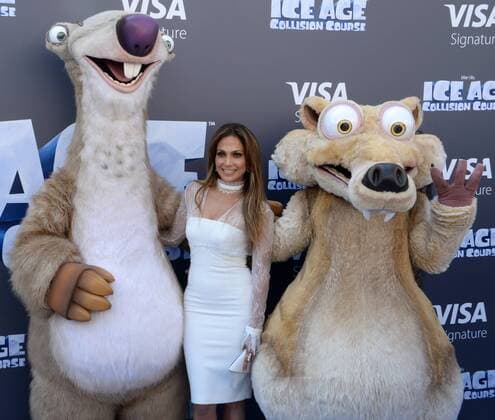 Cast member Jennifer Lopez, the voice of Shira in the animated motion picture sci-fi comedy Ice Age: Collision Course premiere at the Zanuck Theater on the 20th Century Fox Studios lot in Los Angeles on July 16, 2016. Storyline: Scrat s epic pursuit of his elusive acorn catapults him outside of Earth, where he accidentally sets off a series of cosmic events that transform and threaten the planet.  LAP2016071665 JIMxRUYMEN
