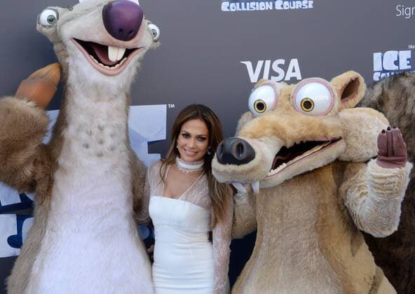Cast member Jennifer Lopez, the voice of Shira in the animated motion picture sci-fi comedy Ice Age: Collision Course premiere at the Zanuck Theater on the 20th Century Fox Studios lot in Los Angeles on July 16, 2016. Storyline: Scrat s epic pursuit of his elusive acorn catapults him outside of Earth, where he accidentally sets off a series of cosmic events that transform and threaten the planet.  LAP2016071668 JIMxRUYMEN