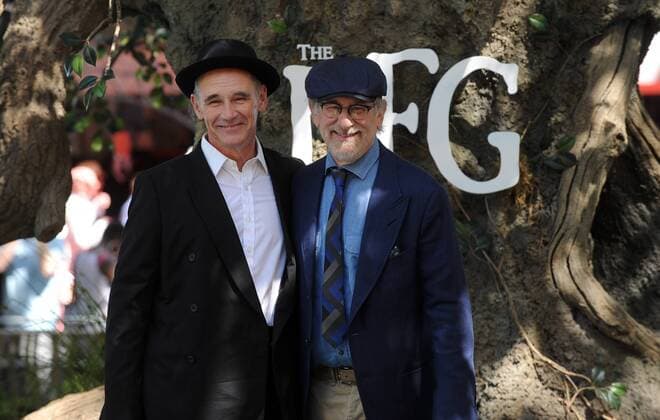 July 17, 2016 - England, United Kingdom - Mark Rylance and Steven Spielberg attend the UK Premiere of The BFG at Odeon Leciester Square. United Kingdom - ZUMAs147