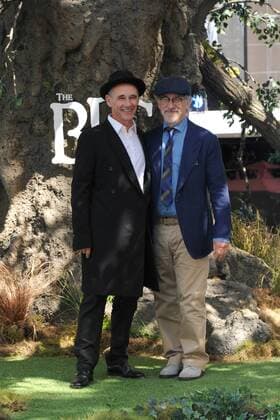 English actor Mark Rylance and American director Steven Spielberg attending the Big Friendly Giant UK film premiere in London. JULY 17th 2016  TSTx162331