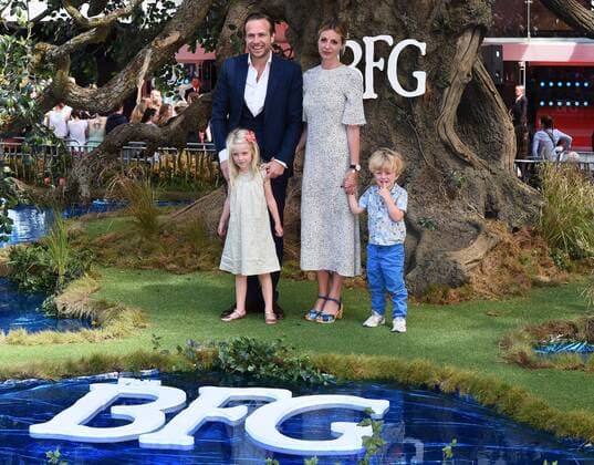The BFG UK Premiere London, UK. Rafe Spall and Elize du Toit, Lena and Rex at The BFG Premiere held at Leicester Square Gardens, Leicester Square, London on Sunday 17 July 2016. LMK392 -60374-180716 