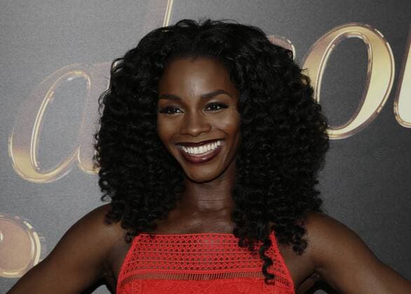 Deborah Ayorinde arrives on the red carpet at the Absolutely Fabulous: The Movie New York premiere at SVA Theater on July 18, 2016 in New York City.  NYP20160718108 JOHNxANGELILLO