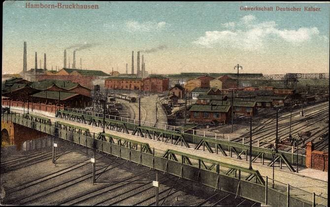Hamborn Bruckhausen Duisburg im Ruhrgebiet, Gewerkschaft Deutscher Kaiser !AUFNAHMEDATUM GESCHÄTZT!