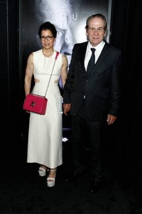 Cast member Tommy Lee Jones and wife Dawn Laurel Jones attend the premiere of the motion picture thriller Jason Bourne at Caesars Palace in Las Vegas, Nevada on July 18, 2016. Storyline: Jason Bourne, now remembering who he truly is, tries to uncover hidden truths about his past.  LAP2016071865 JAMESxATOA