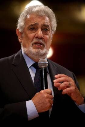 Spanish tenor Placido Domingo delivers a speech during a visit at Degollado Theater, headquarters of the 24th Edition of Operalia, in Guadalajara, Jalisco, Mexico, 21 July 2016. SPANISH TENOR PLACIDO DOMINGO VISITS HEADQUARTERS OF PERALIA IN GUADALAJARA !ACHTUNG: NUR REDAKTIONELLE NUTZUNG!  MEX011 20160721-636047417187957422