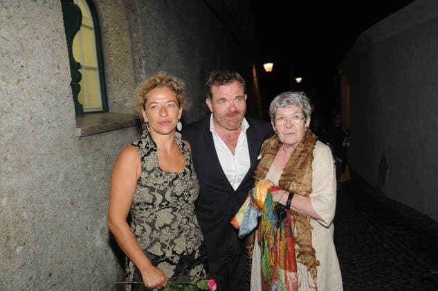23.7.2016, Cornelius Obonya, Gattin Caroline Pienkos, Mutter Elisabeth Orth, Jedermann, Premierenfeier, Stieglkeller, Salzburg,