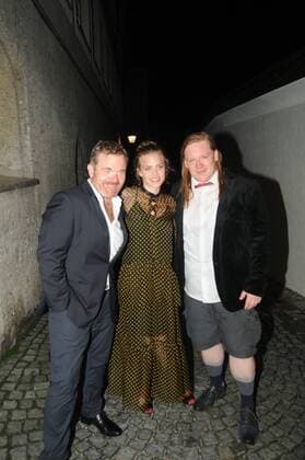 23.7.2016, Cornelius Obonya, Miriam Fussenegger, Christoph Franken, Jedermann, Premierenfeier, Stieglkeller, Salzburg,